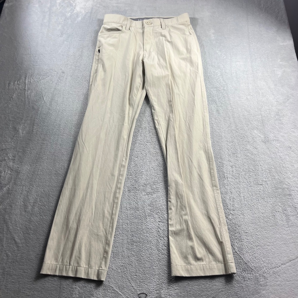 Huk Mens Performance Fishing Pants Khaki Sand Outdoor Trousers 28W 32L